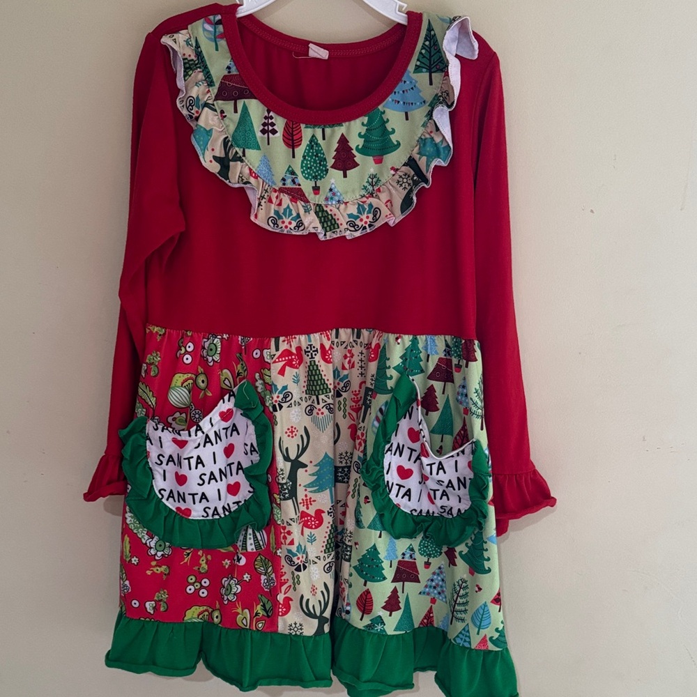 Festive Red Christmas Top with Pockets